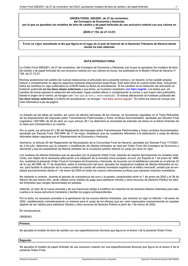 Decreto Foral Legislativo 129/1999, de 26 de abril, por el que se aprueba el Texto Refundido de